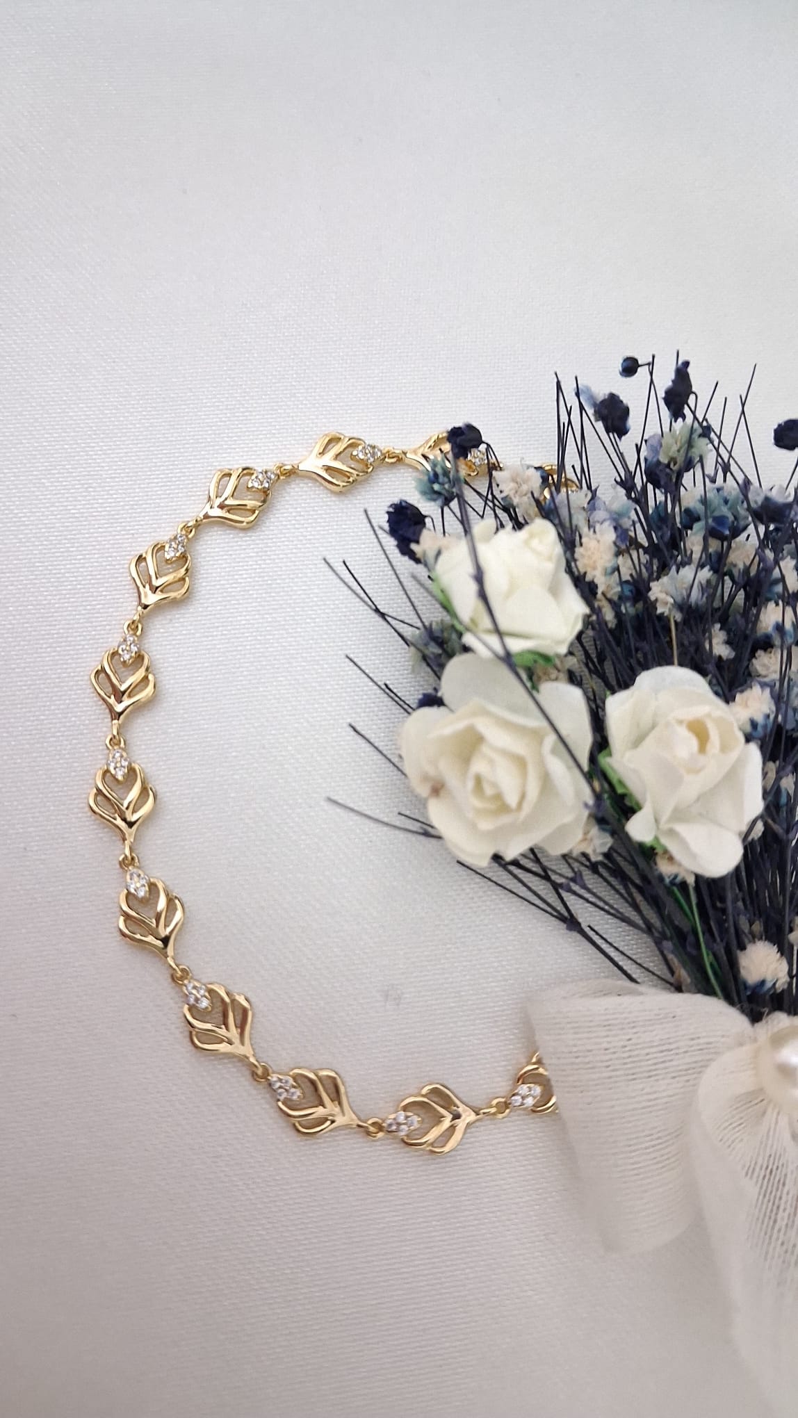 XUPING Bileklik - Yaprak Figürlü ve Taş Detaylı